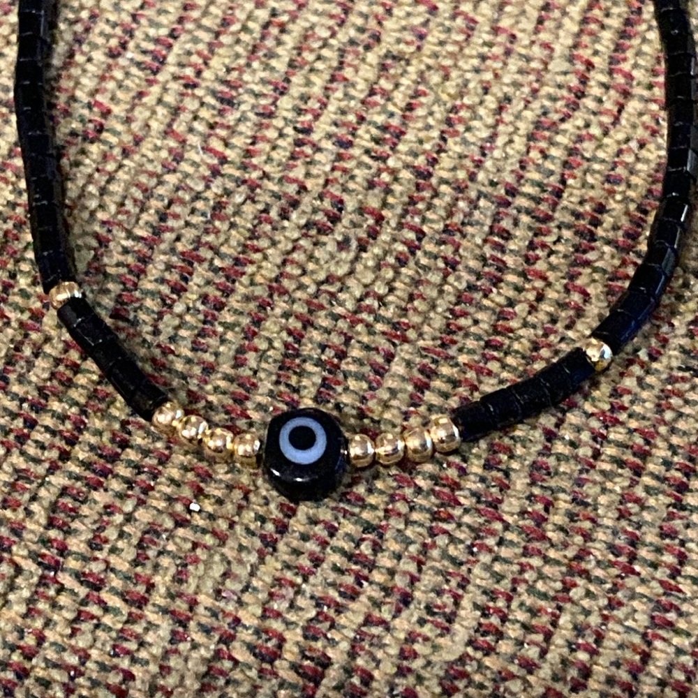 ⭐️HOST PICK⭐️ - NWOT - Kabbalah Black Beaded Evil Eye Bracelet W/Adjustable Cord